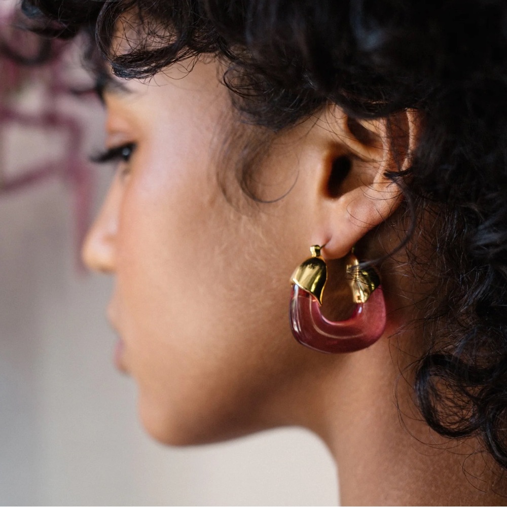 Lizzie Fortunato Hoops in Flamingo